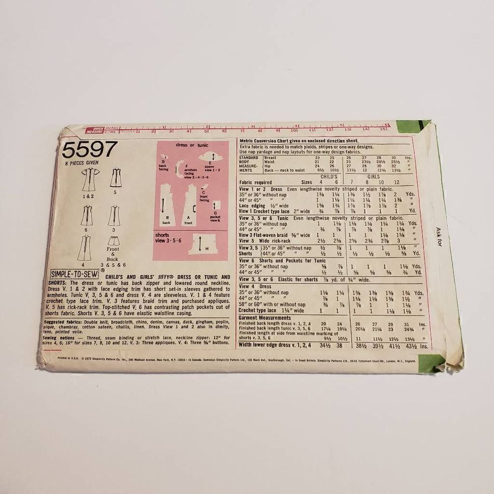 Vintage Simplicity Sewing Pattern   - Picture 2 of 3